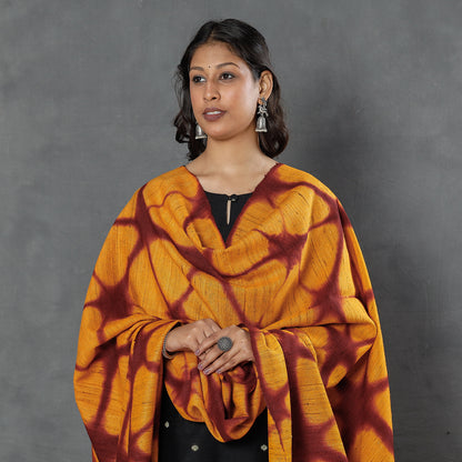 shibori woolen shawl