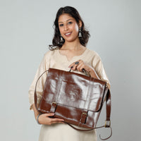 kutch leather laptop bag