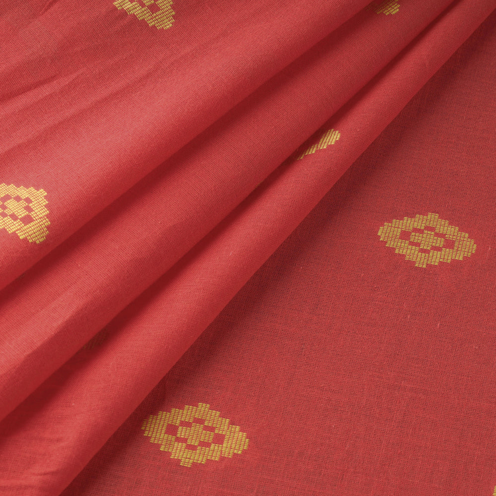 Red - Jacquard Prewashed Cotton Fabric