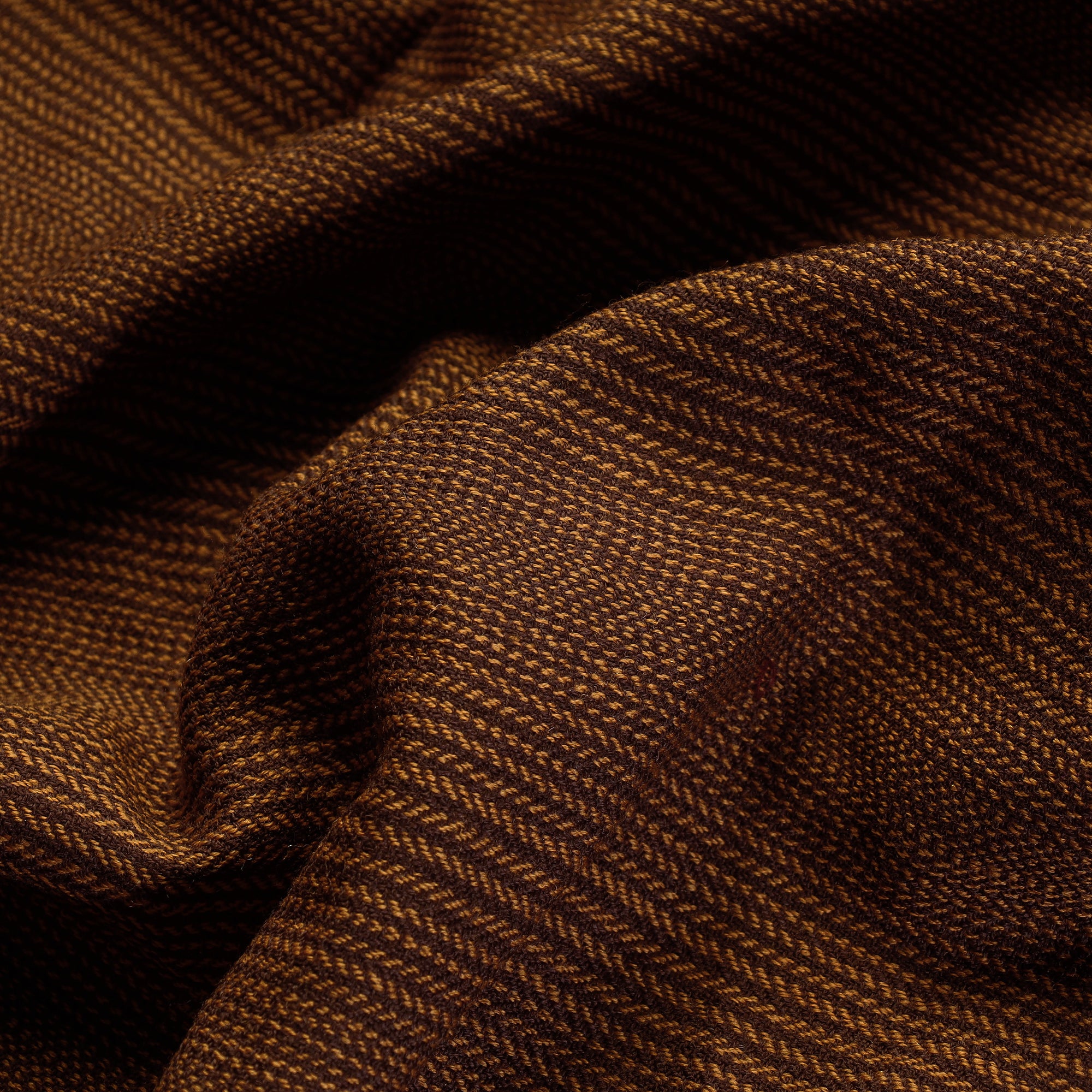 Brown - Kumaun Handwoven Pure Merino Woolen Fabric