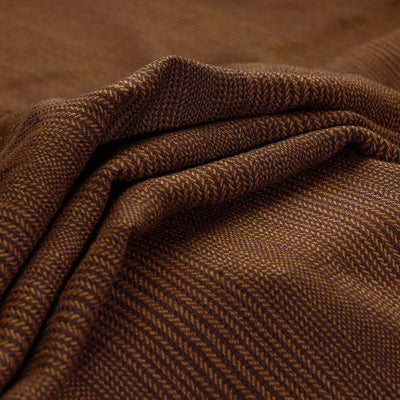 Brown - Kumaun Handwoven Pure Merino Woolen Fabric