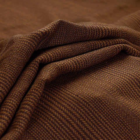 Brown - Kumaun Handwoven Pure Merino Woolen Fabric