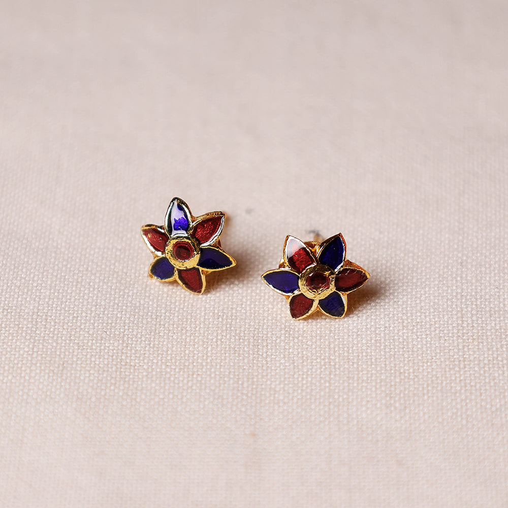 Handcrafted Paka Meenakari Earrings