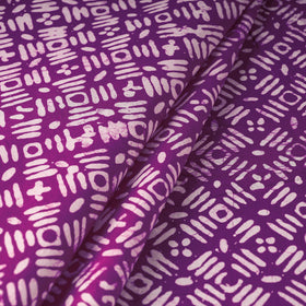  Cotton Purple Hand Batik Print Fabric