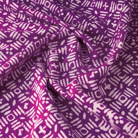  Cotton Purple Hand Batik Print Fabric