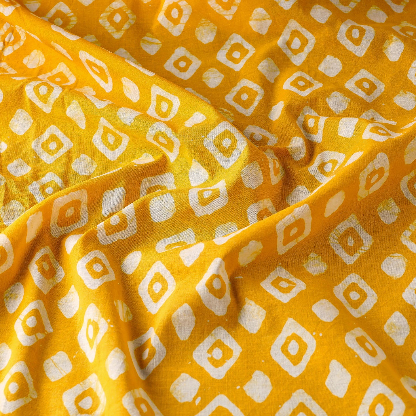Yellow - Hand Batik Printing Cotton Fabric