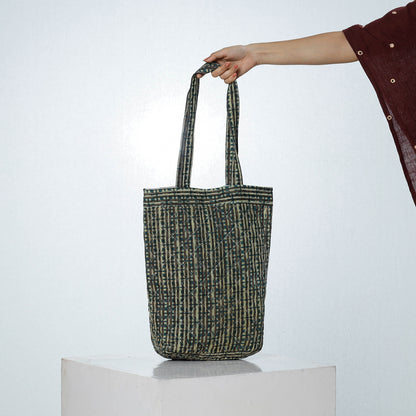Handcrafted Quilted Bagru Block Printed Shoulder Bag
