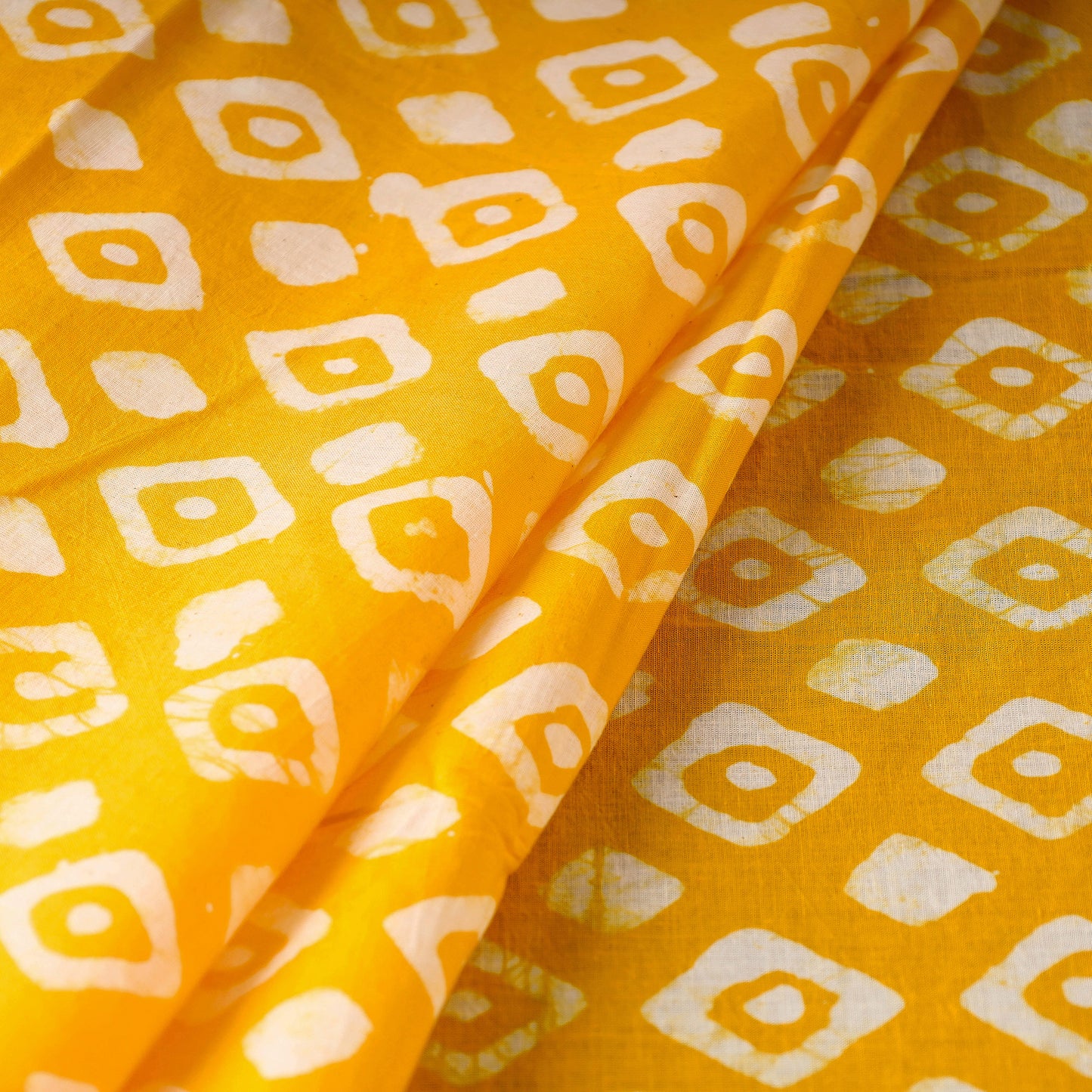 Yellow - Hand Batik Printing Cotton Fabric