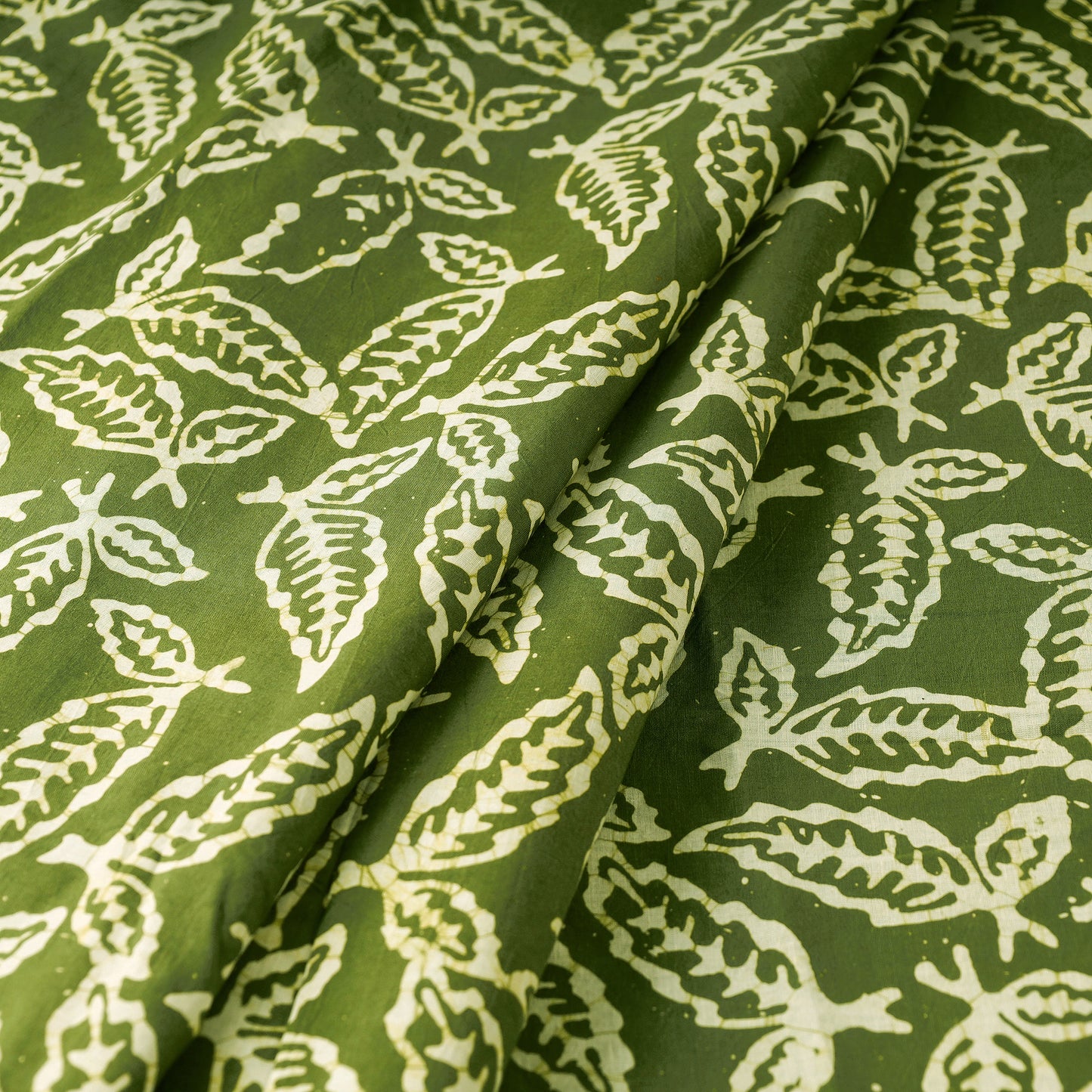 Green - Hand Batik Printing Cotton Fabric