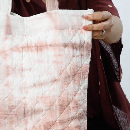 Handcrafted Quilted Shibori Tie Dye Cotton Shoulder Bag