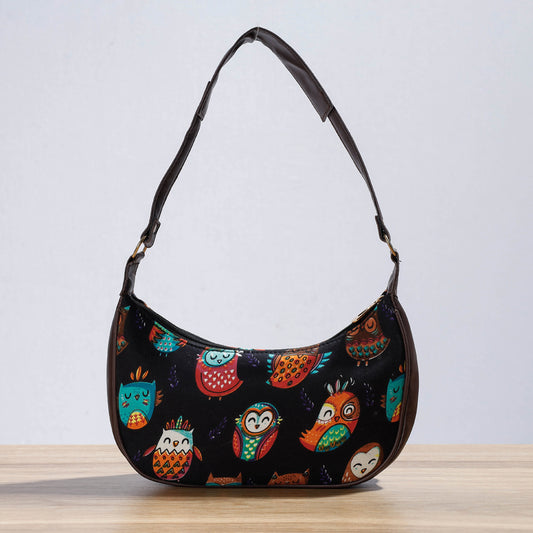 Black - Kutch Handcrafted Silk Shoulder Bag