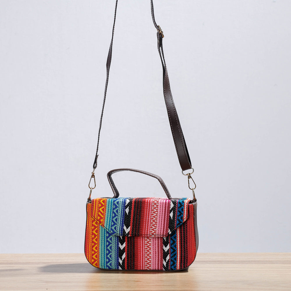 Multicolor Kutch Handcrafted Woven Cotton Sling Bag