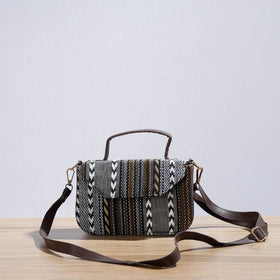Grey Kutch Handcrafted Woven Cotton Sling Bag