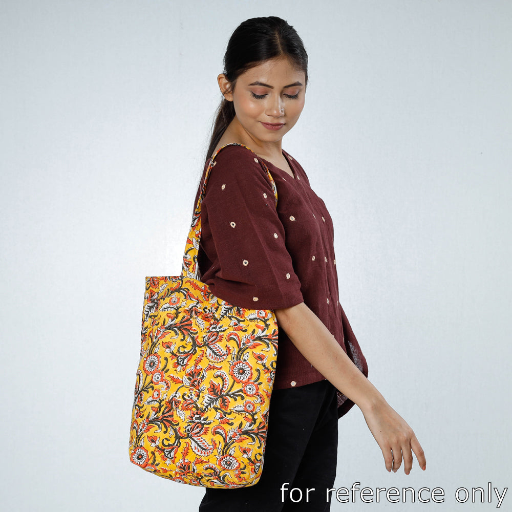 Handcrafted Quilted Sanganeri Block Printed Shoulder Bag