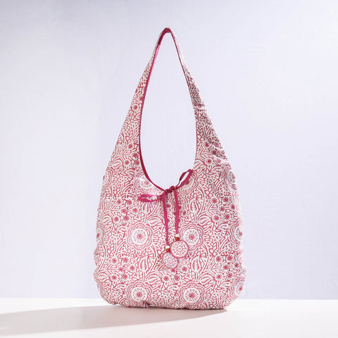 kanth block print shoulder bag