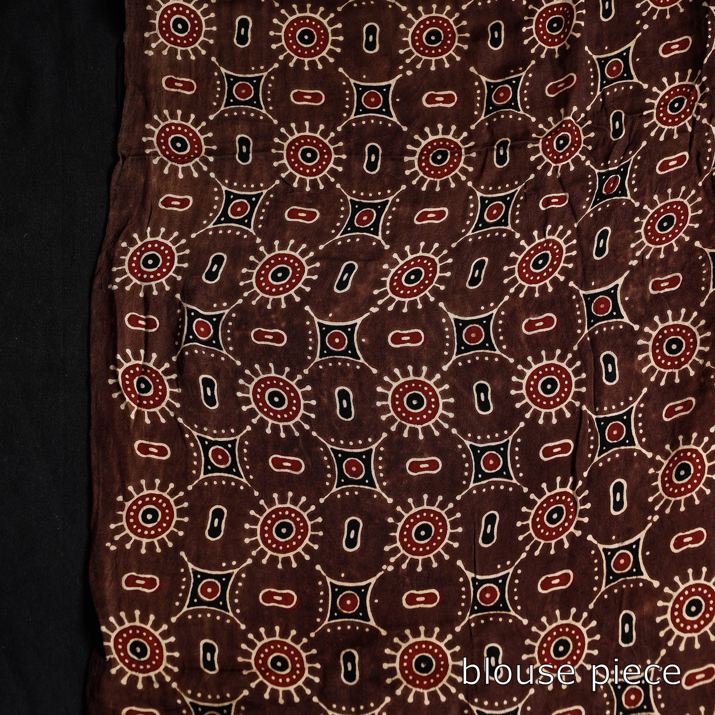 Brown - Kutch Bandhani Tie-Dye Modal Silk Ajrakh Block Printing Saree