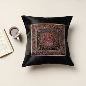  Kutch Pakko Bherni Hand Embroidery Mashru Silk Cushion Cover Online at iTokri.com