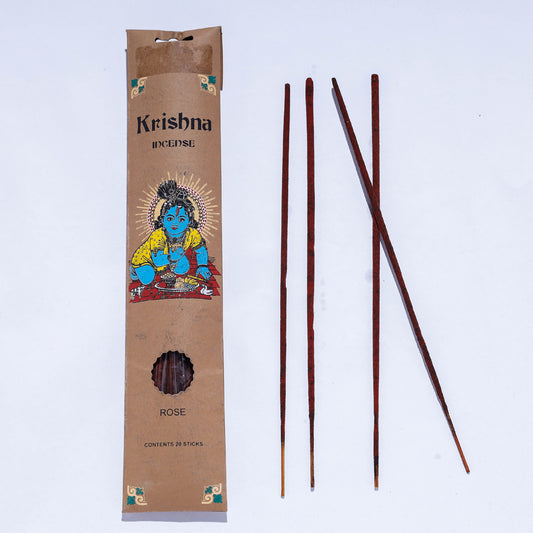 Rose - Natural Krishna Incense 20 sticks
