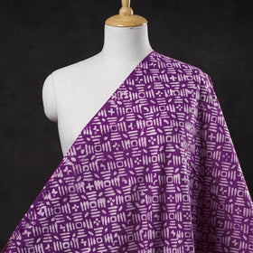  Cotton Purple Hand Batik Print Fabric