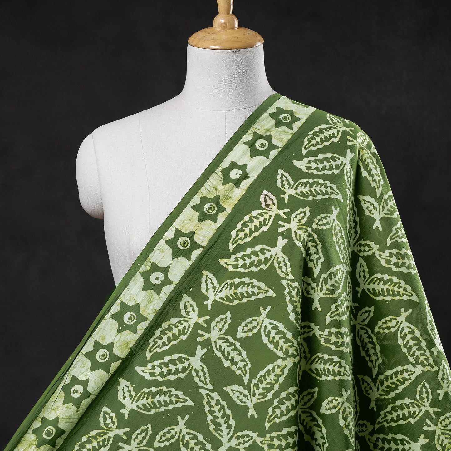 Green - Hand Batik Printing Cotton Fabric