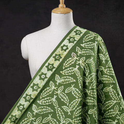 Green - Hand Batik Printing Cotton Fabric