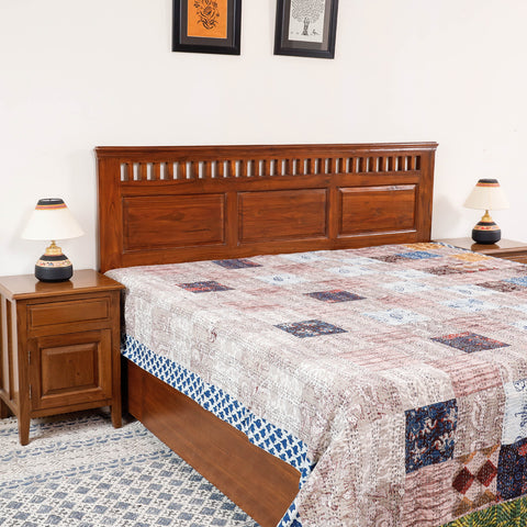 block print double bed cover