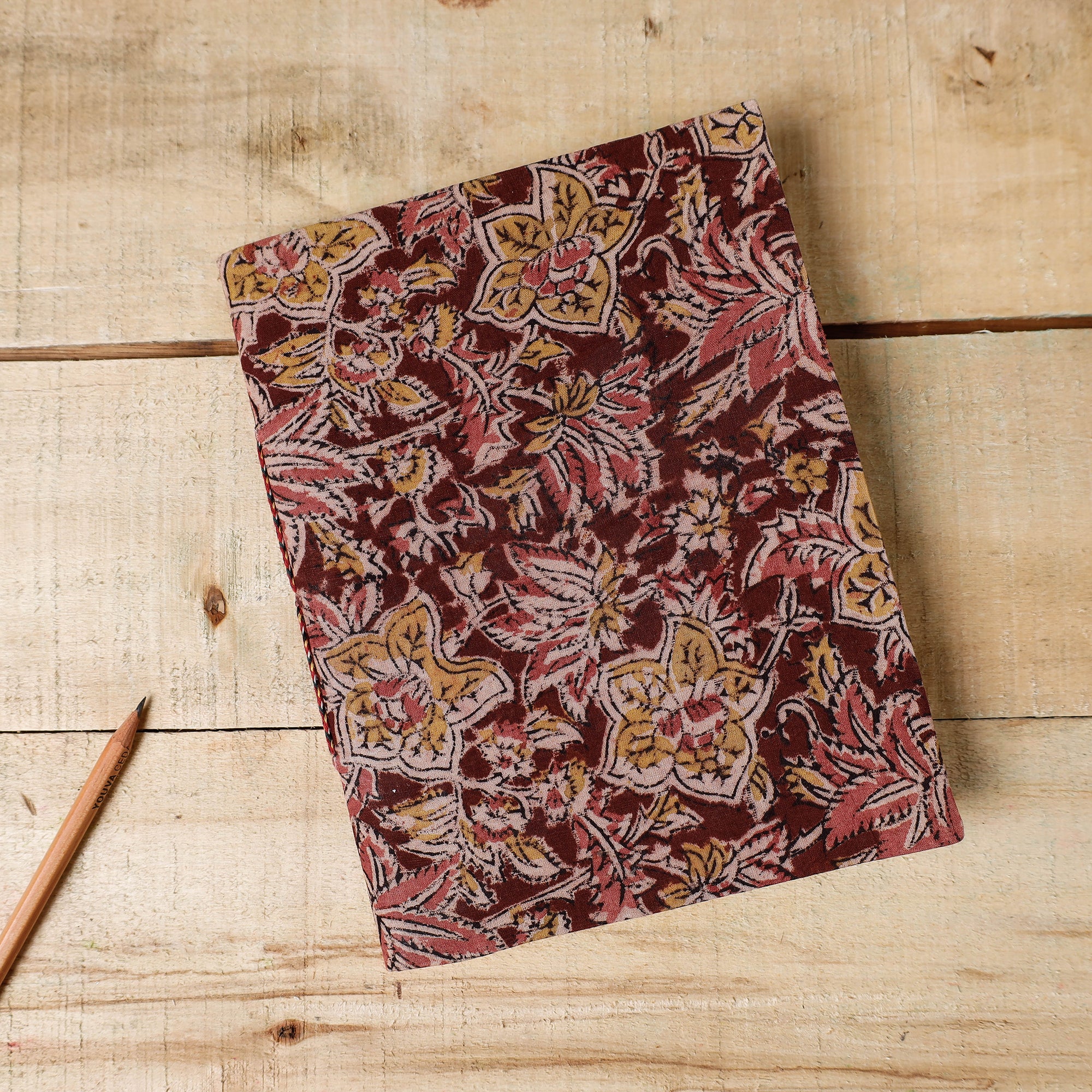  Kalamkari Fabric Cover Handmade Paper Notebook 