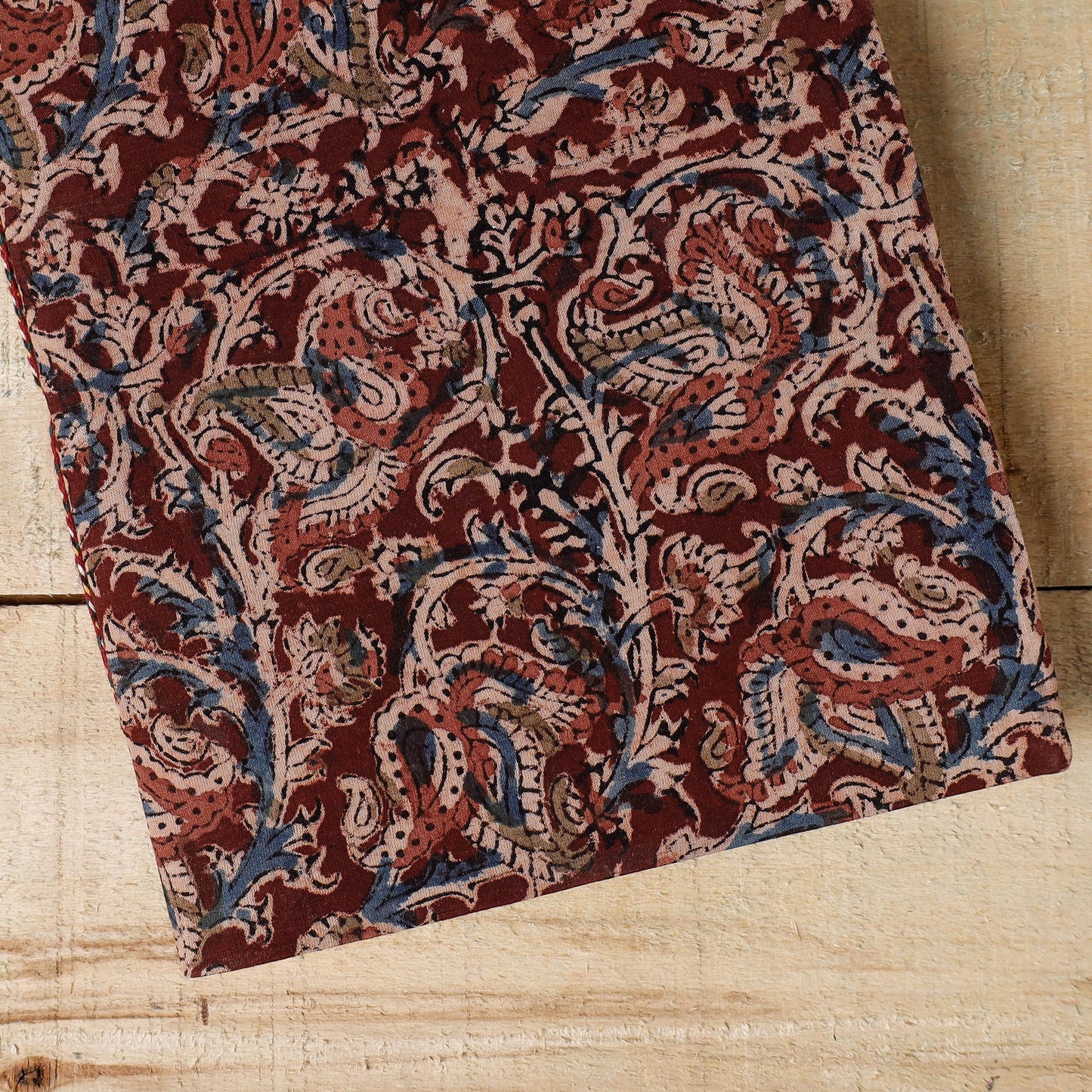 Kalamkari Fabric Cover Handmade Paper Notebook (9 x 7 in)