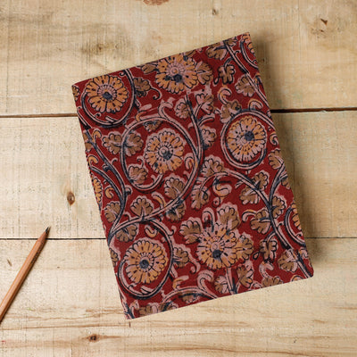 Kalamkari Fabric Cover Handmade Paper Notebook (9 x 7 in)