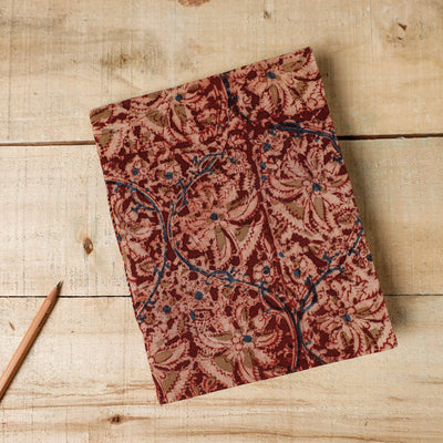 Kalamkari Fabric Cover Handmade Paper Notebook (9 x 7 in)