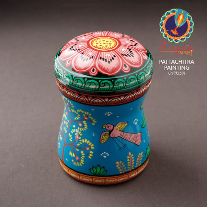 Odisha Pattachitra Handpainted Stainless Steel Multi Utility Container
