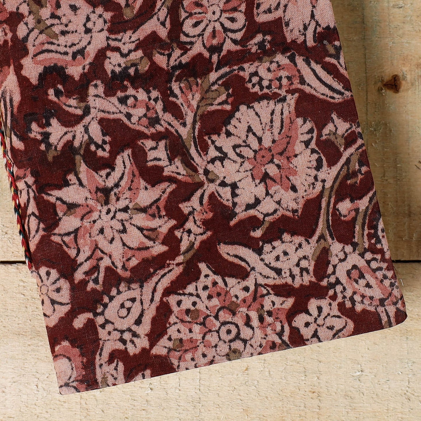 Kalamkari Fabric Cover Handmade Paper Notebook (7 x 5 in)