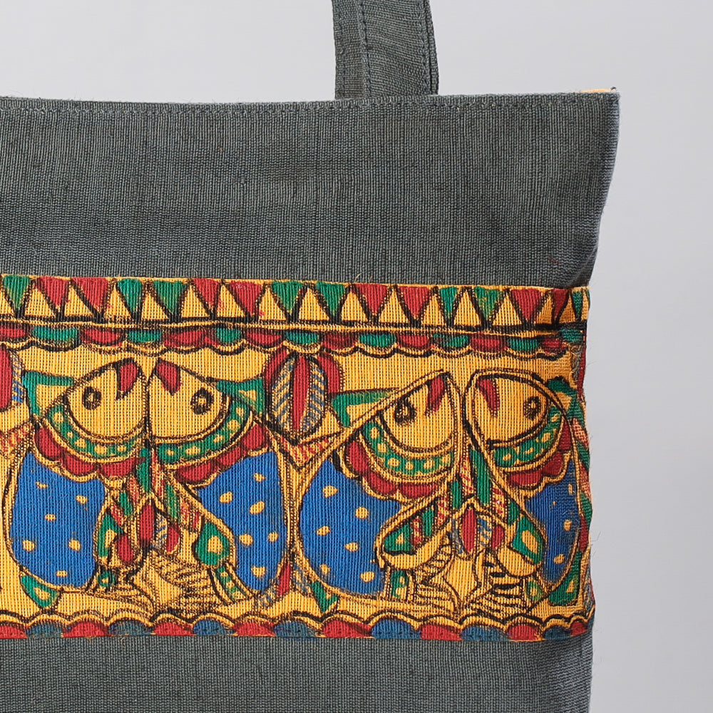 madhubani jute shoulder bag