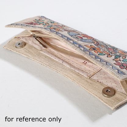 Madhubani Handpainted Tussar Silk Clutch