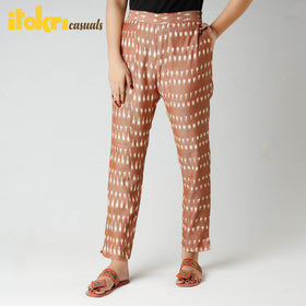  iTokri Casuals - Ikat Cotton Tapered Casual Pant for Women Online at iTokri.com