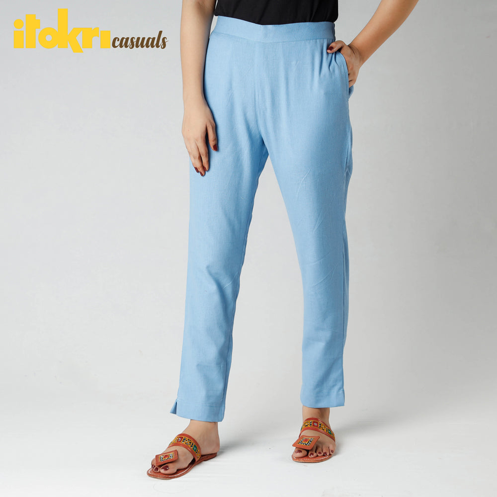 Buy iTokri Casuals - Flex Cotton Tapered Casual Pant for Women