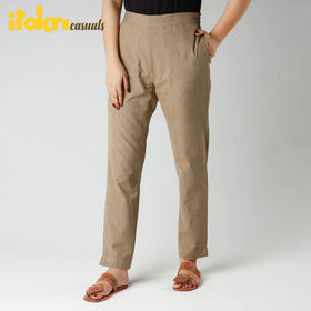 Buy Flex Cotton Tapered Casual Pant for Women Online at iTokri.com