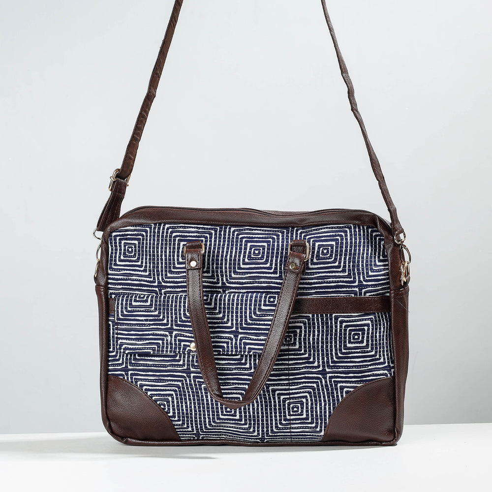 block print laptop bag