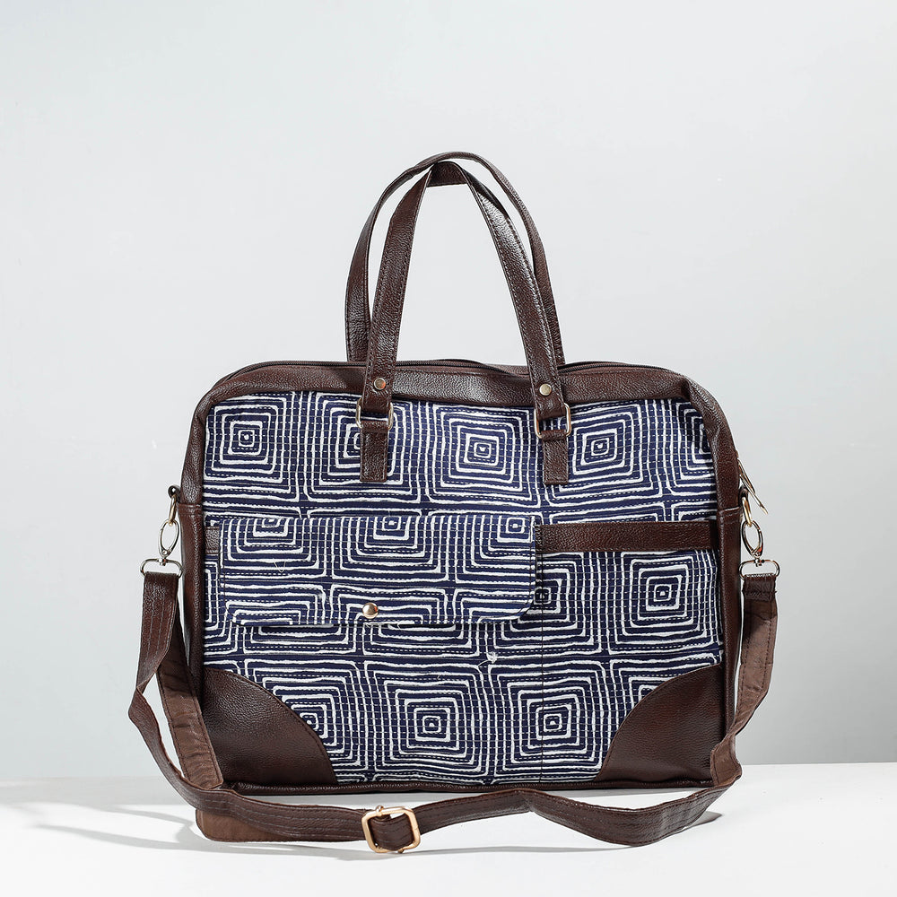 block print laptop bag