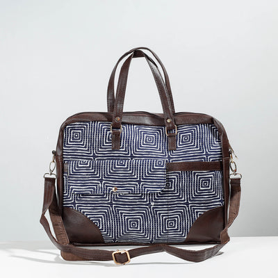 block print laptop bag