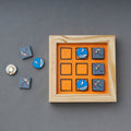  Miniature Handpainted Pine Wood Magnetic Tic Tac Toe 