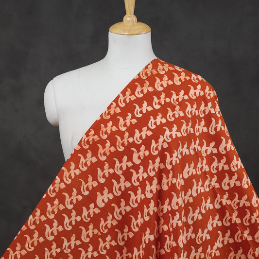 Orange - Hand Batik Printed Cotton Fabric