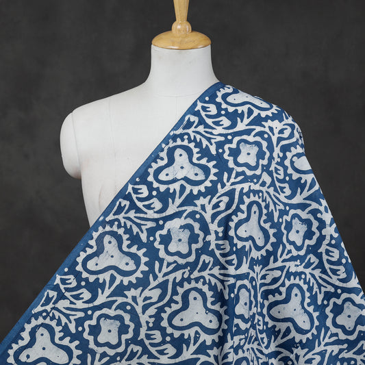 Blue - Hand Batik Printed Cotton Fabric