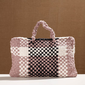  Handwoven Upcycled Cotton Laptop Bag 