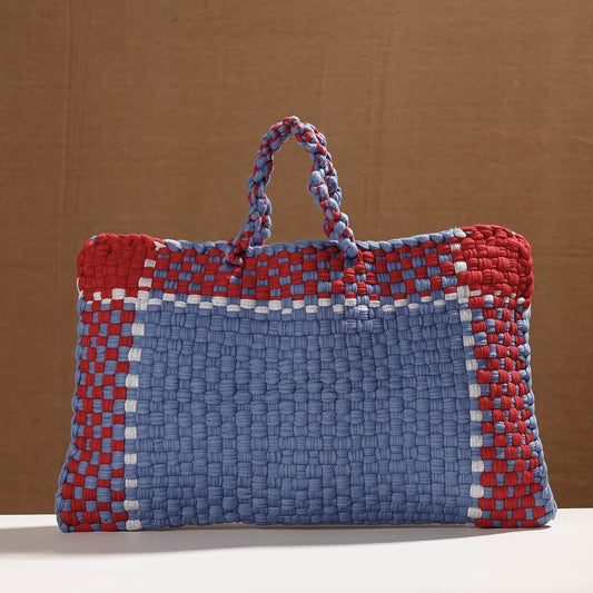 Handwoven Upcycled Cotton Laptop Bag (11 x 16 in)