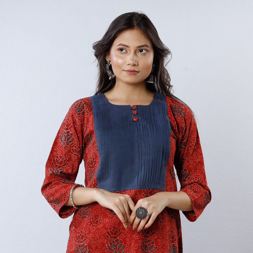  Ajrakh Block Printed Kurta