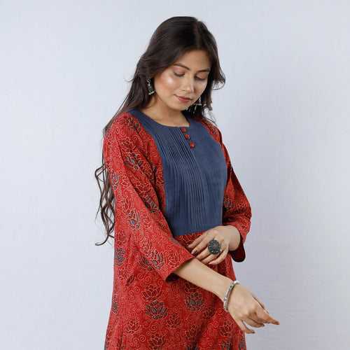  Ajrakh Block Printed Kurta