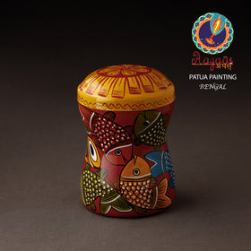 Bengal Patua Handpainted Stainless Steel Multi Utility Canister 