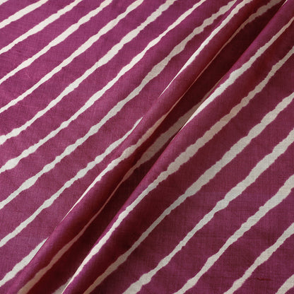 Dark Purple - Leheriya Tie-Dye Tussar Silk Handloom Fabric