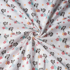 Buy White Digital Printing Linen Fabric Online at iTokri.com